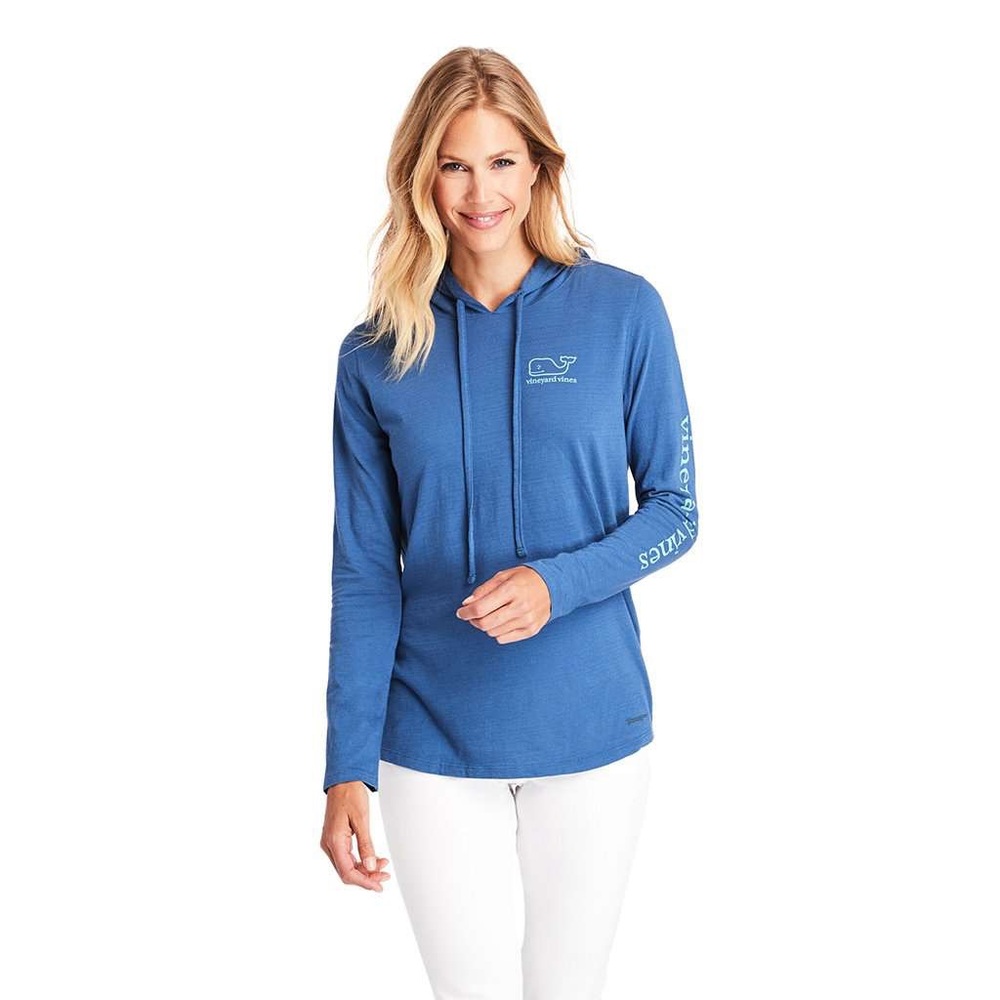 Vineyard Vines Long Sleeve Slub Whale Hoodie